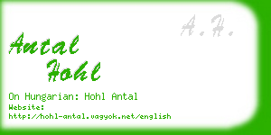 antal hohl business card
